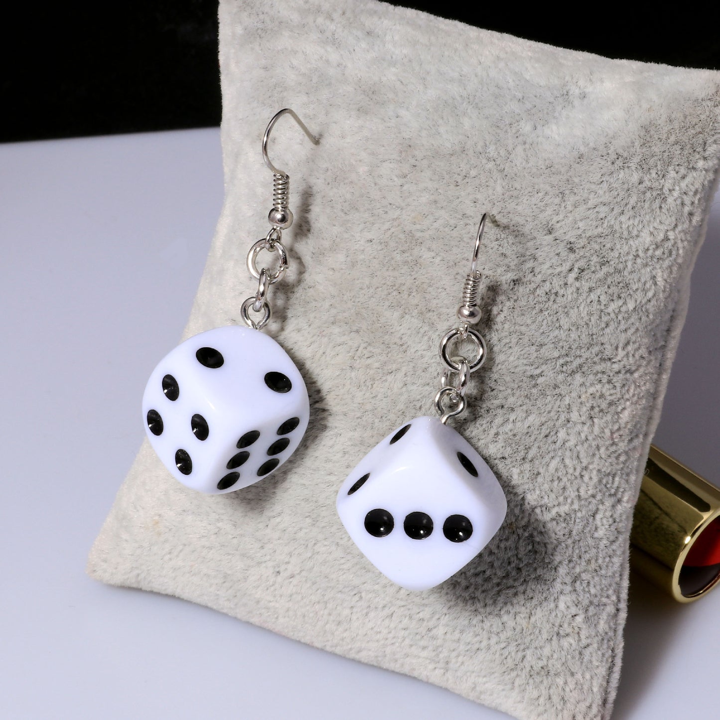 Frosty wind dice earrings