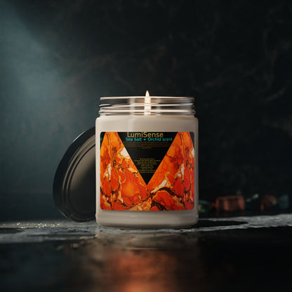 LumiSense Sea Salt + Orchid Scented Soy Candle - 9oz Aromatherapy