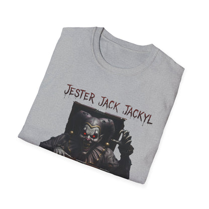 Jester Jack Jackyl Creepy Clown Graphic T-Shirt, Perfect for Halloween, Horror Fans, Scary Movie Night, Unisex Gift, Fun Adult Apparel