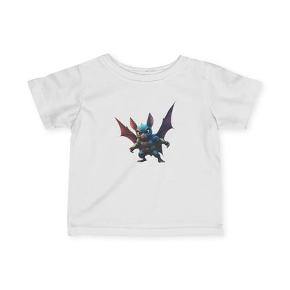 Cute Bat Man Super Hero Infant Tee for Playful Kids | Fun Graphic T-Shirt