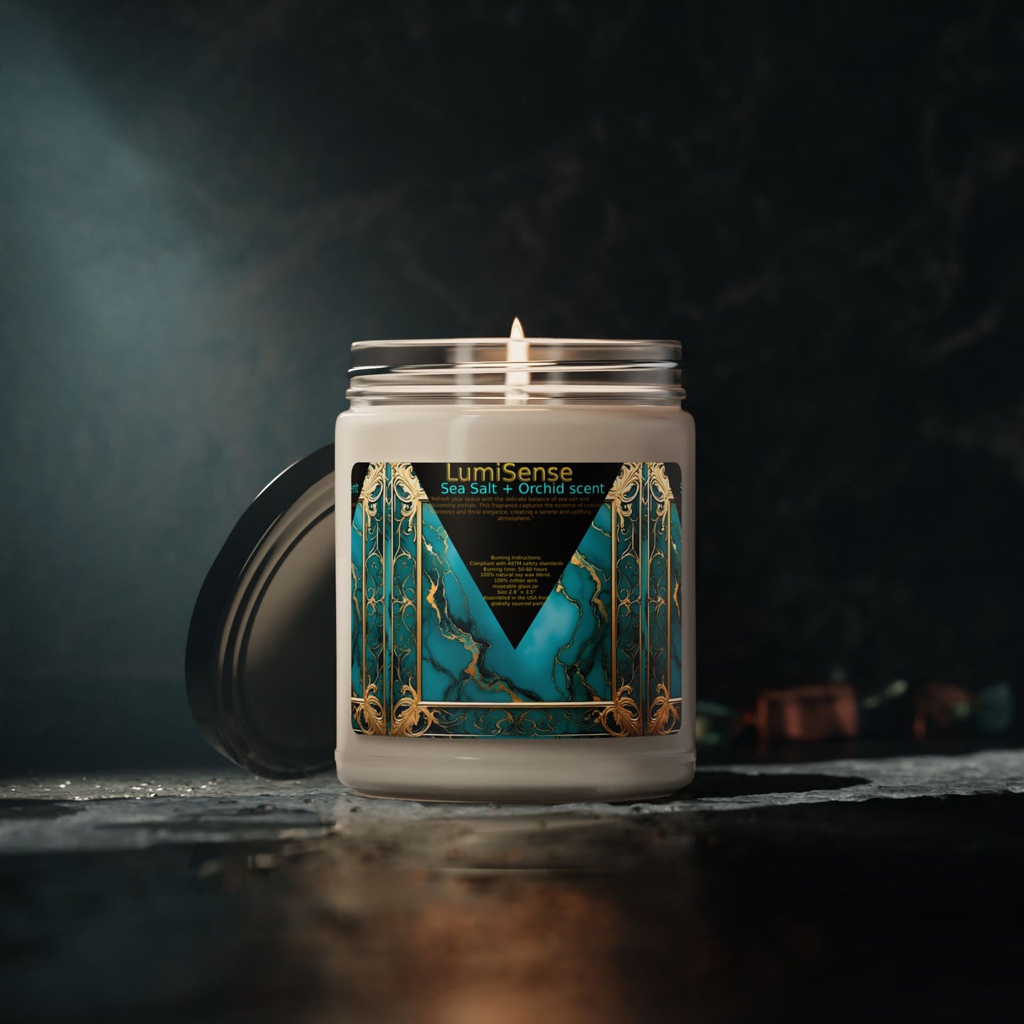 LumiSense Sea Salt + Orchid Scented Soy Candle