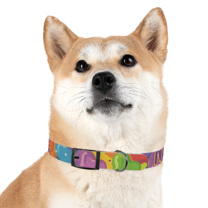 Vibrant Rainbow Dog Collar - Colorful Pet Accessory for Any Occasion