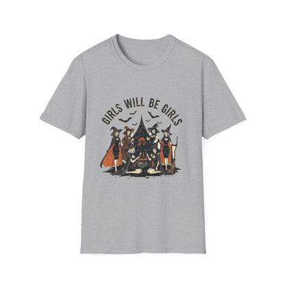 Girls Will Be Girls, Unisex Softstyle T-Shirt, Halloween Clothing, Vintage Aesthetic Shirt, Alternative Fashion Piece, Casual Wear