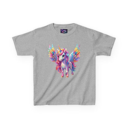 Colorful Unicorn Kids Heavy Cotton Tee - Fun & Whimsical Shirt for Magical Play