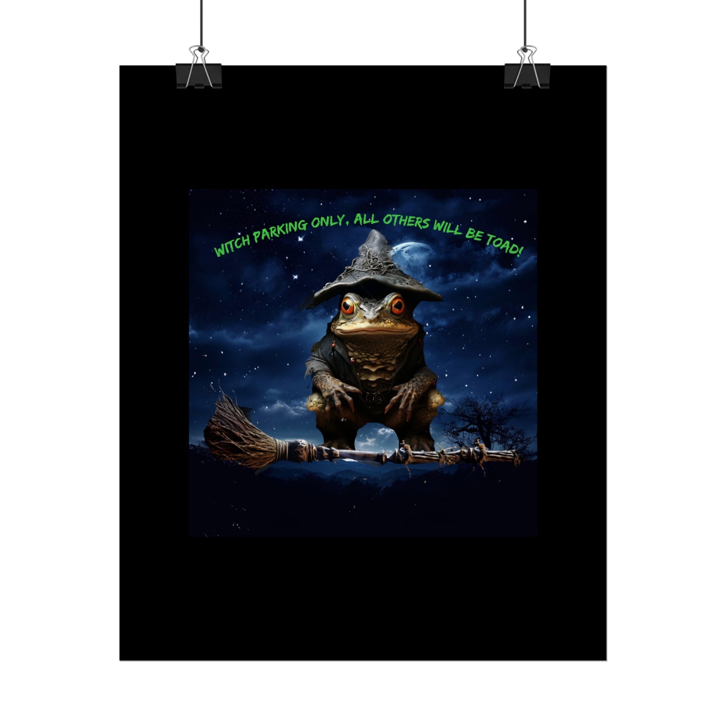 Witch Parking Only Toad Rolled Posters