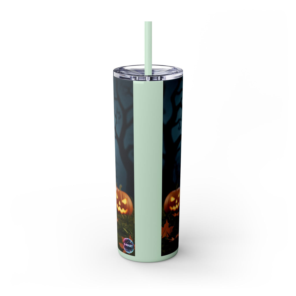 Halloween Mr. Pickle Tumbler, 20oz Skinny Tumbler with Straw, Fun for Parties, Trick or Treat, Kids Gift, Spooky Decor