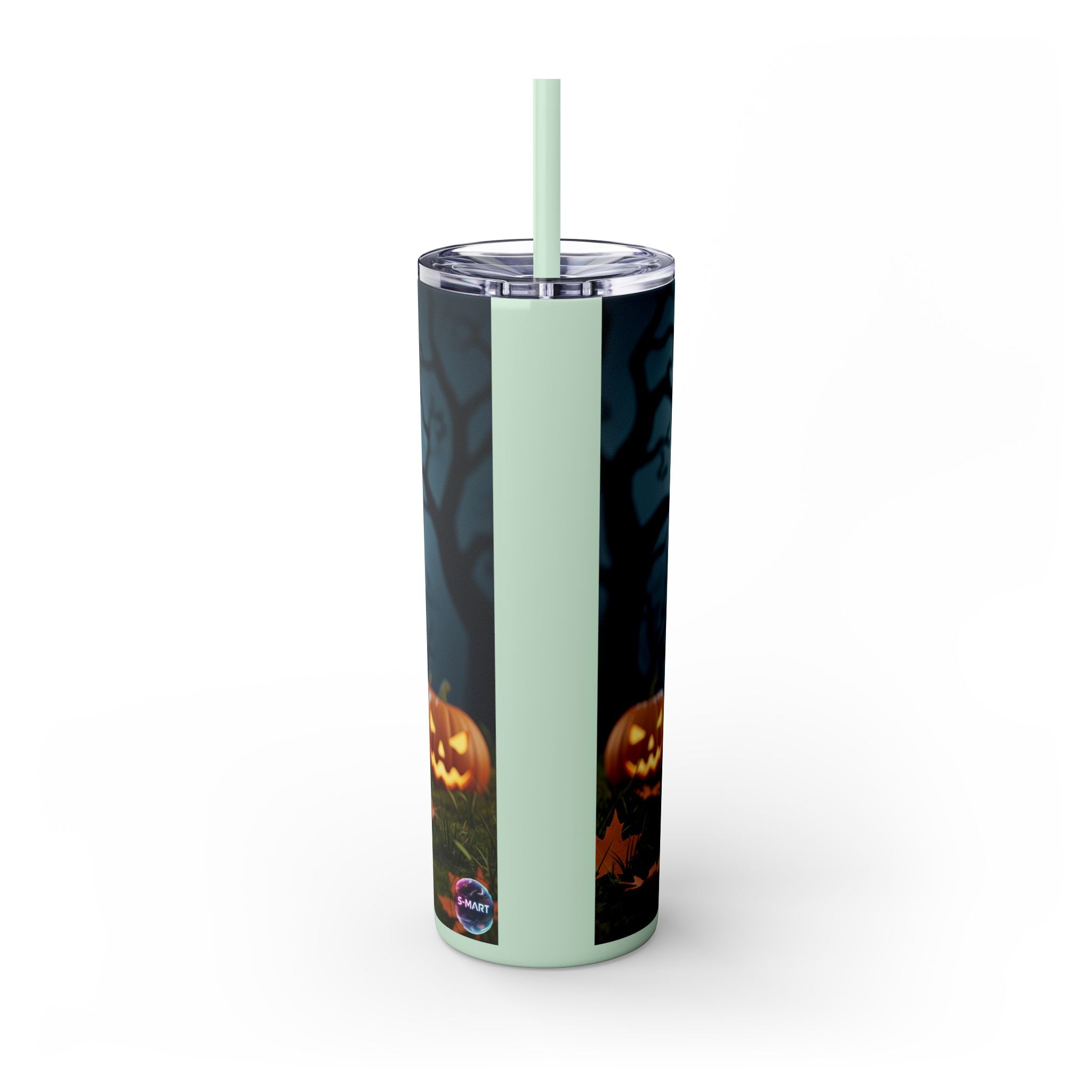 Halloween Mr. Pickle Tumbler, 20oz Skinny Tumbler with Straw, Fun for Parties, Trick or Treat, Kids Gift, Spooky Decor