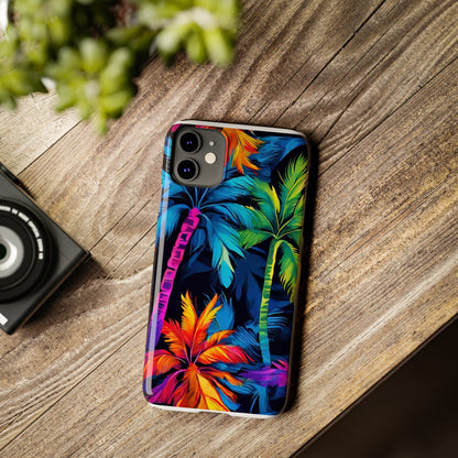 Dark Palm Slim Phone Cases