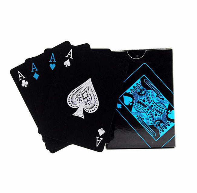 Waterproof Black Plastic Poker Board Game Card PVC Magic Playing Card Solitaire