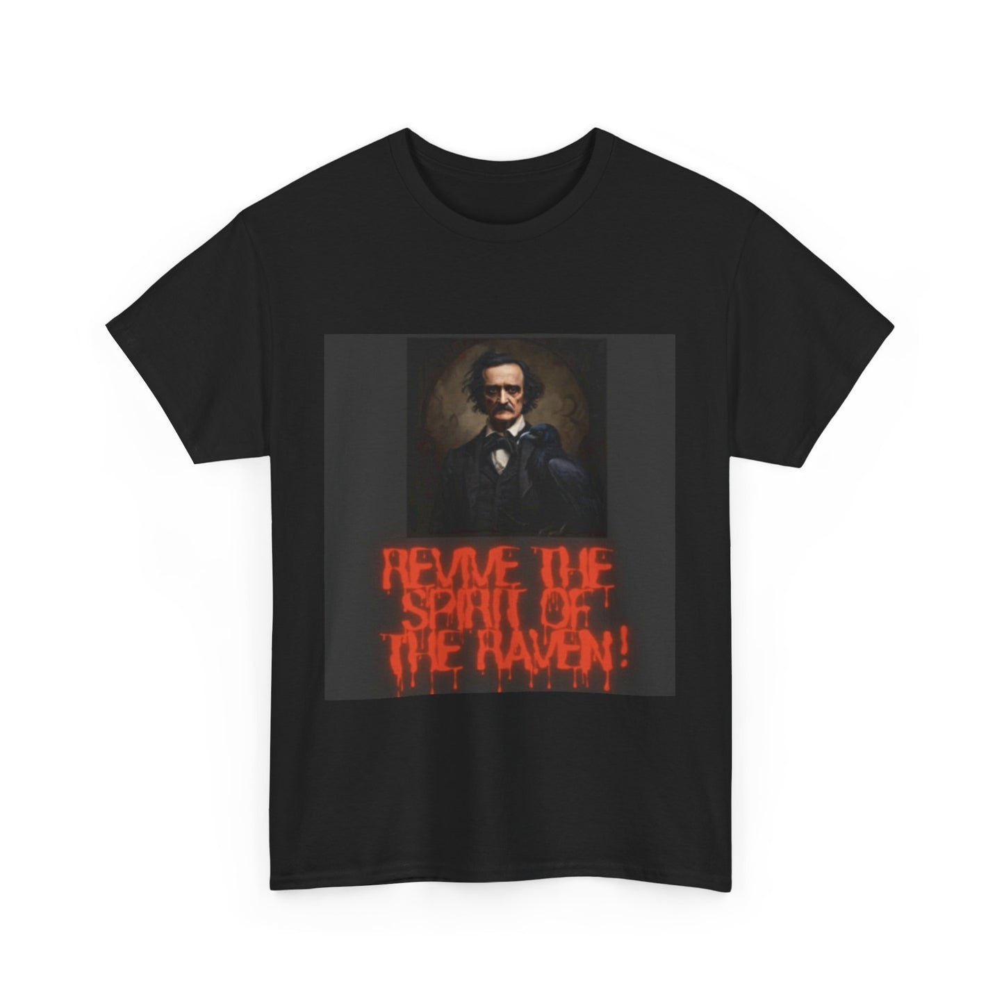 Edgar Allan Poe Inspired Unisex Heavy Cotton Tee - 'Revive the Spirit of the Raven!'