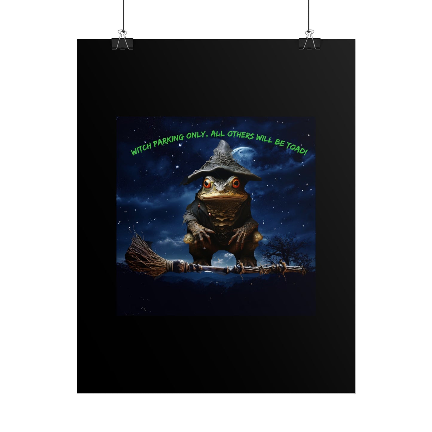 Witch Parking Only Toad Rolled Posters