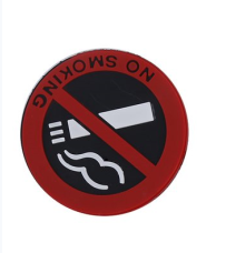 Car NO SMOKING notice board