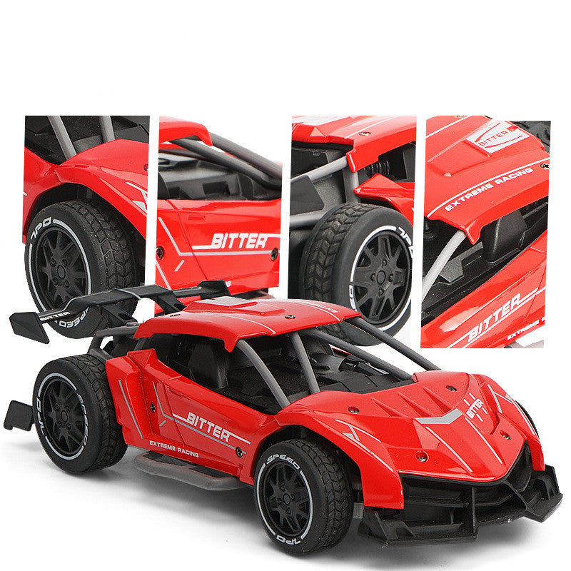 Remote control car high-speed four-wheel drive alloy off-road wireless charging toy car