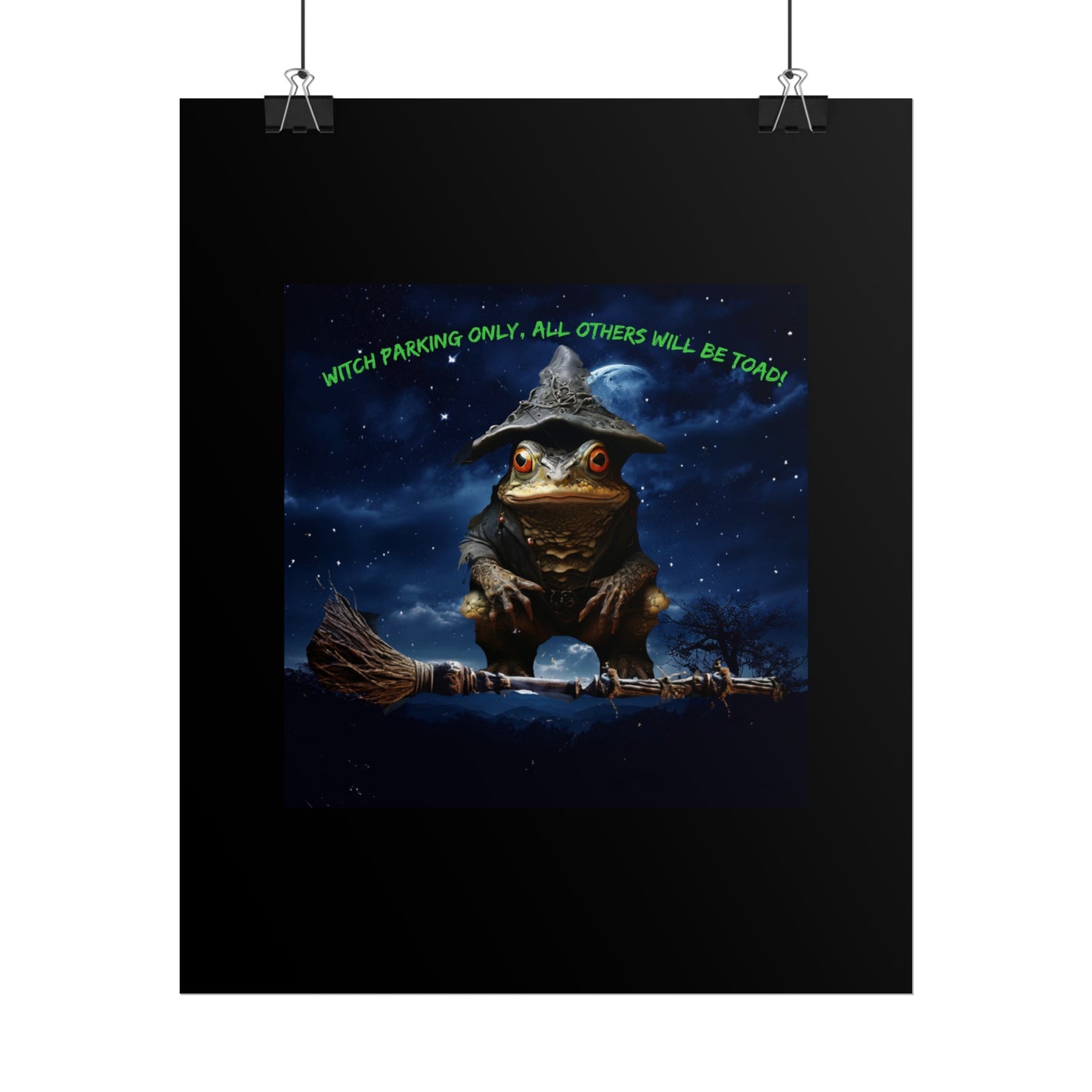 Witch Parking Only Toad Rolled Posters