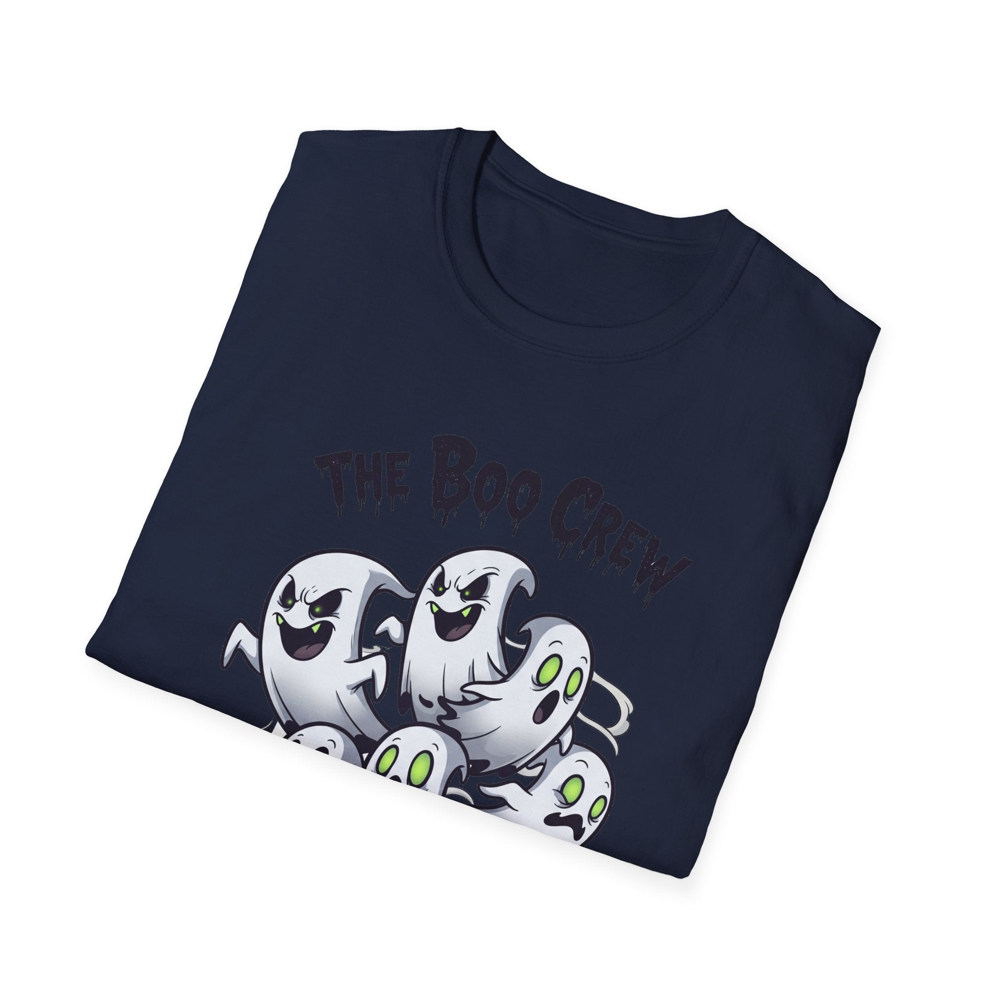 The Boo Crew T-Shirt - Spooky Halloween Tee, Unisex Casual Wear, Perfect for Trick-or-Treat, Halloween Party, Gift for Ghost Lovers