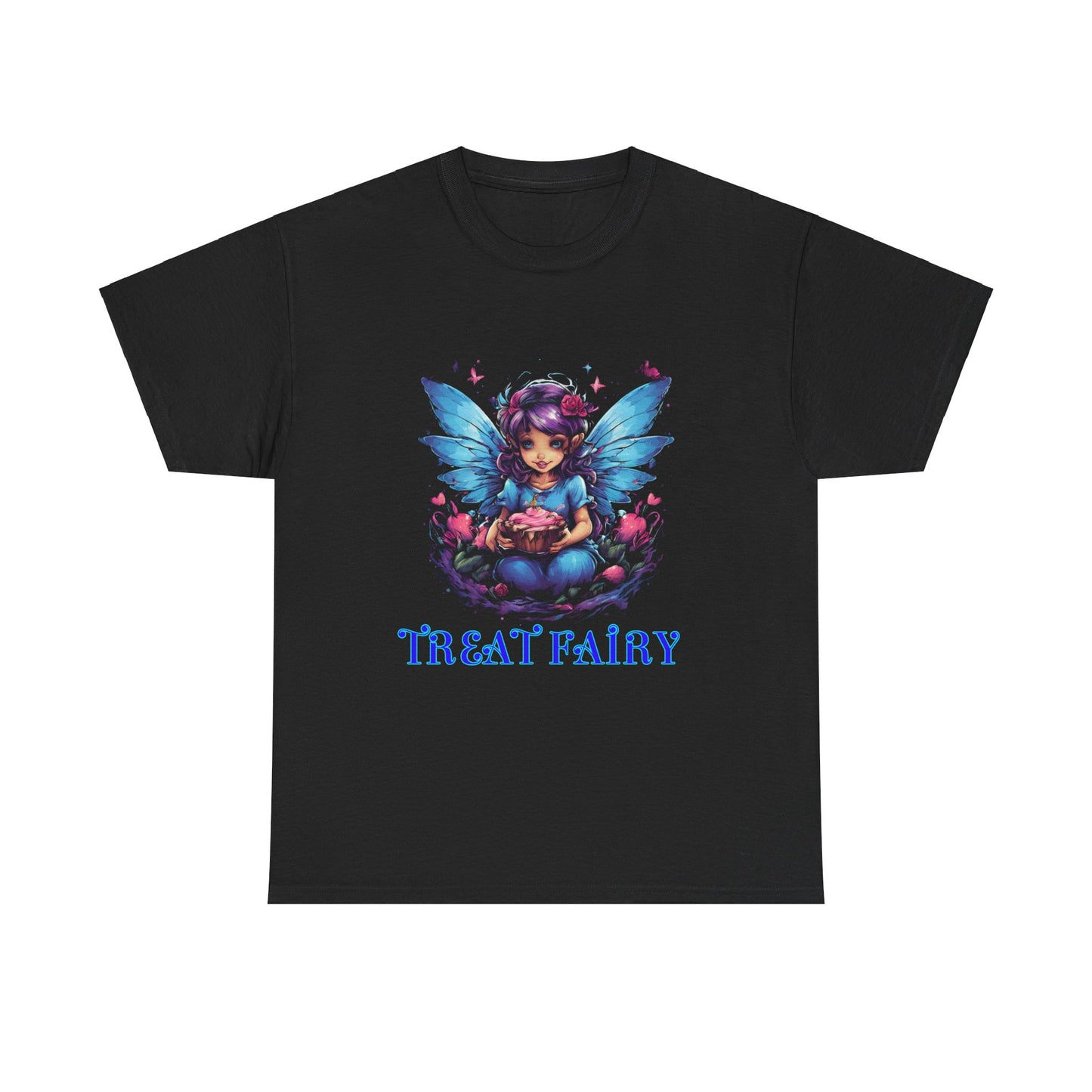 Enchanted Treat  Fairy Unisex Heavy Cotton Tee - Perfect for Magical Gatherings and Everyday Wear