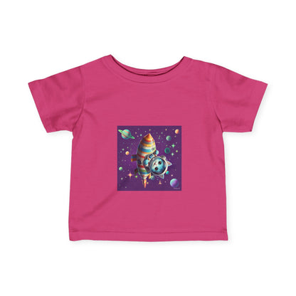 Cute Space-Themed Infant Tee - Adorable Baby Shirt for Young Explorers