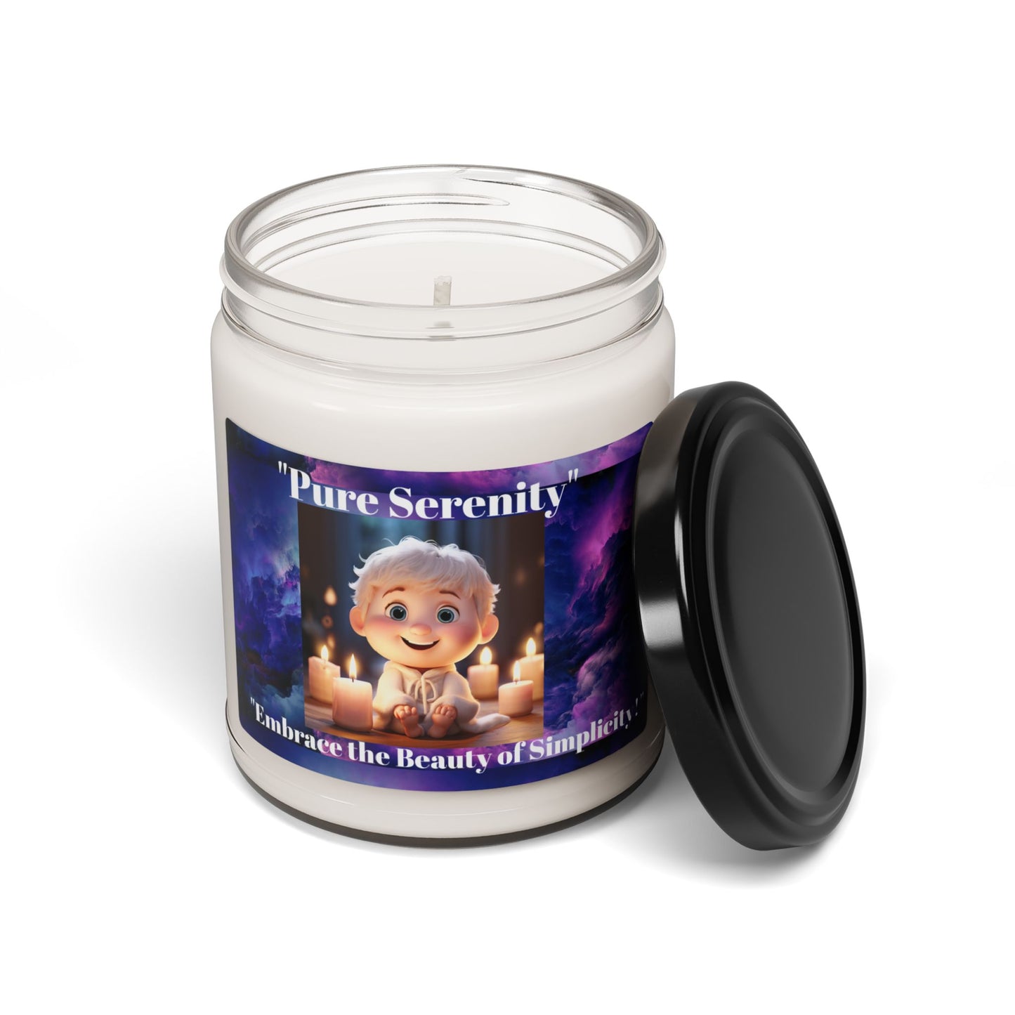 Pure Serenity Scented Soy Candle - Embrace the Beauty of Simplicity