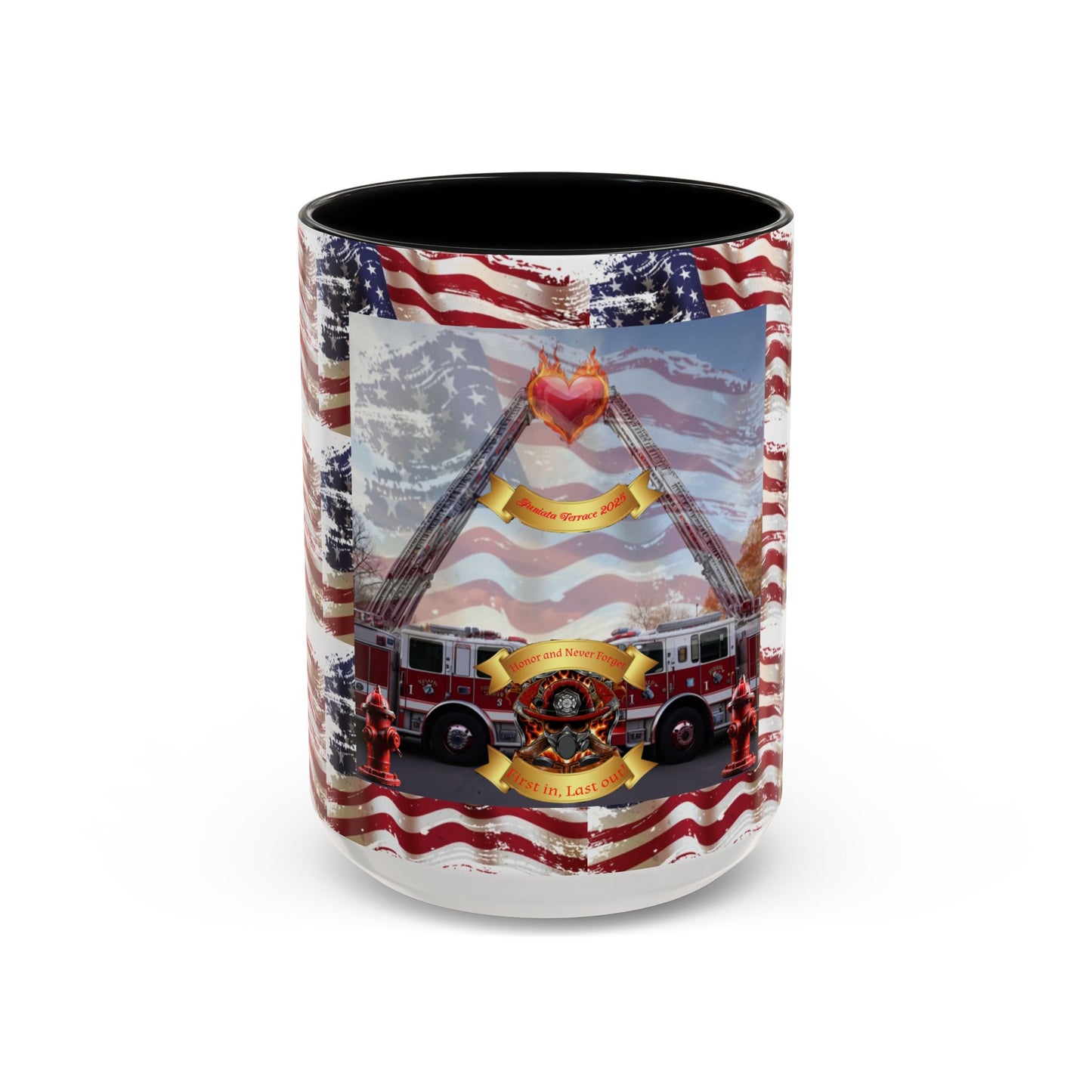 Juniata Terrace Fire 2025 Patriotic Firefighter Accent Coffee Mug - 11oz & 15oz