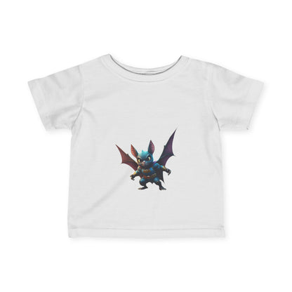 Cute Bat Man Super Hero Infant Tee for Playful Kids | Fun Graphic T-Shirt