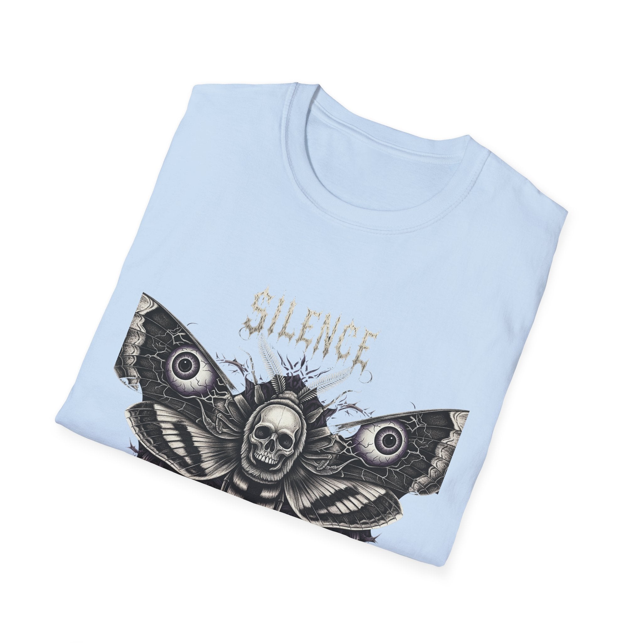 Gothic Silence T-Shirt, Unisex Graphic Tee, Alternative Fashion Top, Casual Wear, Edgy Gift Idea