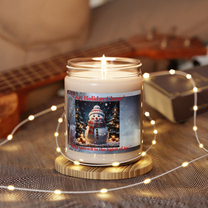 Cozy Winter Snowman Scented Soy Candle - 9oz Holiday Decor