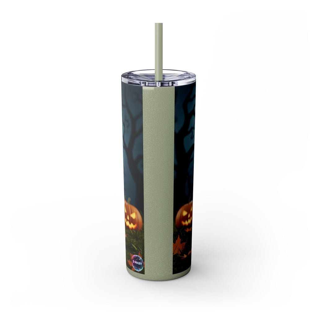 Halloween Mr. Pickle Tumbler, 20oz Skinny Tumbler with Straw, Fun for Parties, Trick or Treat, Kids Gift, Spooky Decor