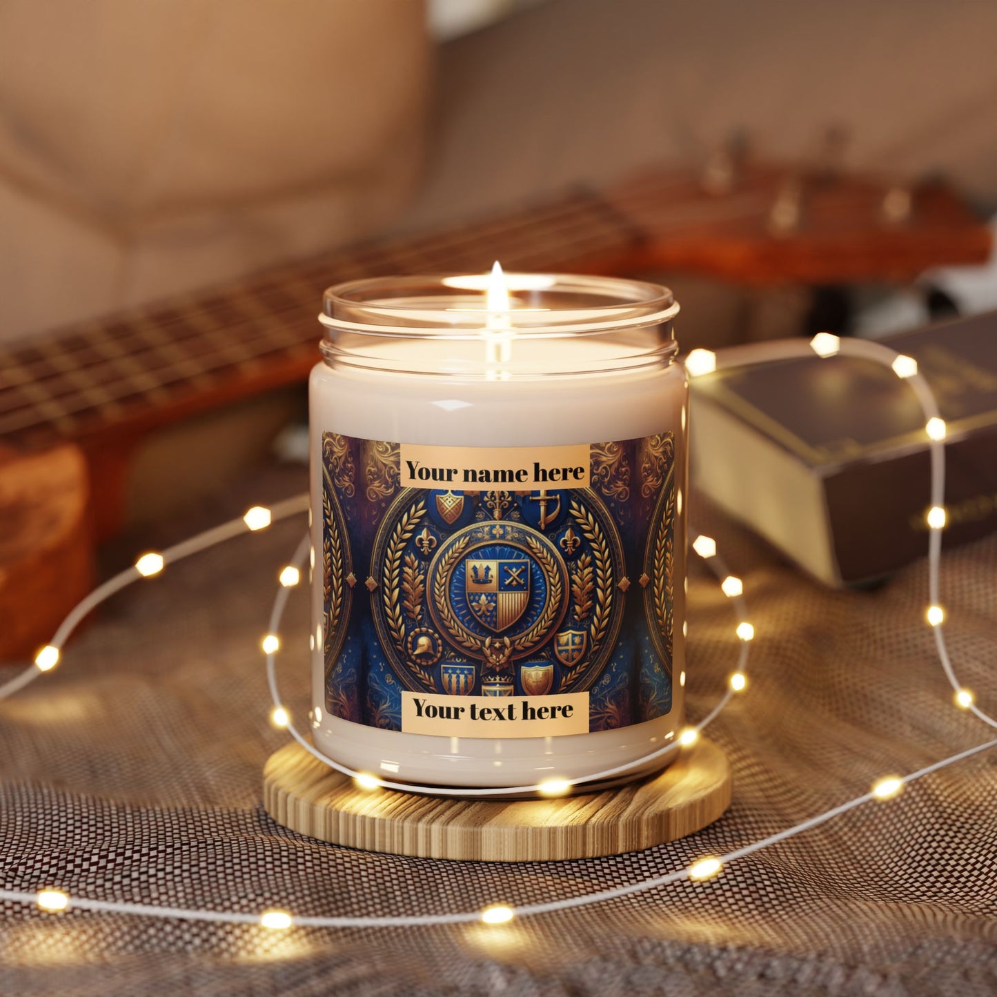 Honor Customizable Royal Crest  – 9oz Decorative Candle for Home & Occasions