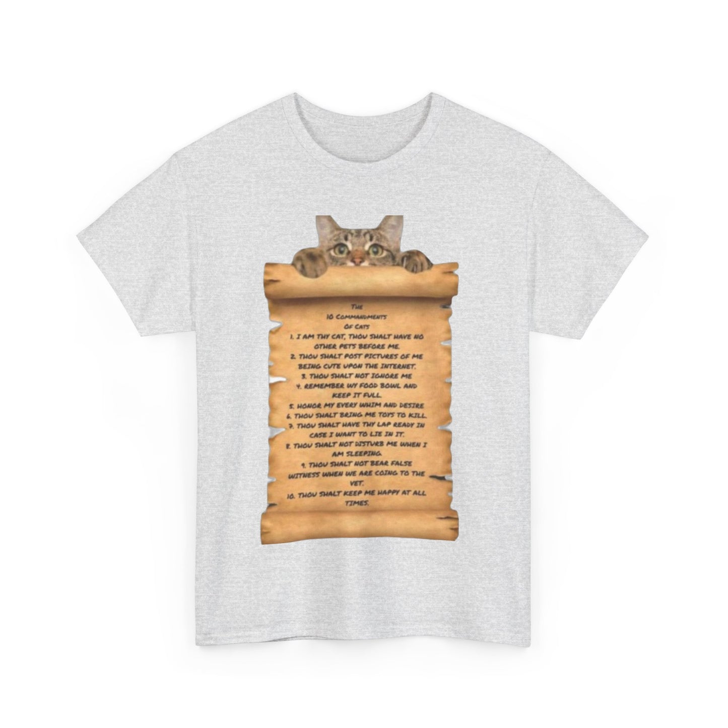 10 commandments Of A Cat Unisex Heavy Cotton Tee