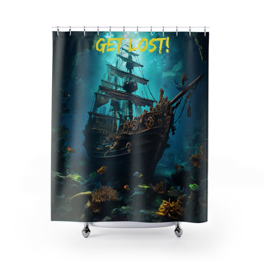 Get Lost Shower Curtains