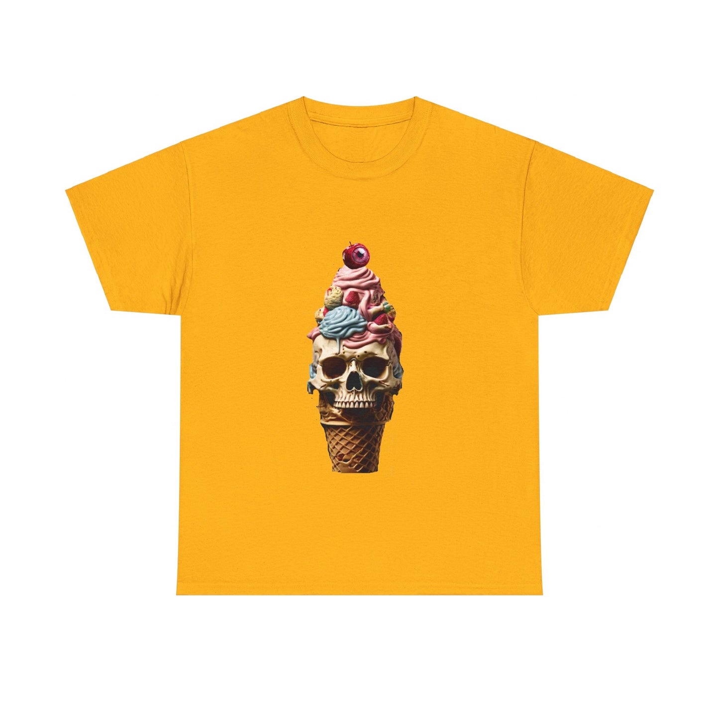 Skull Ice Cream Unisex Heavy Cotton Tee