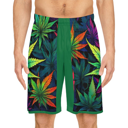 420 Happy Basketball Shorts (AOP)