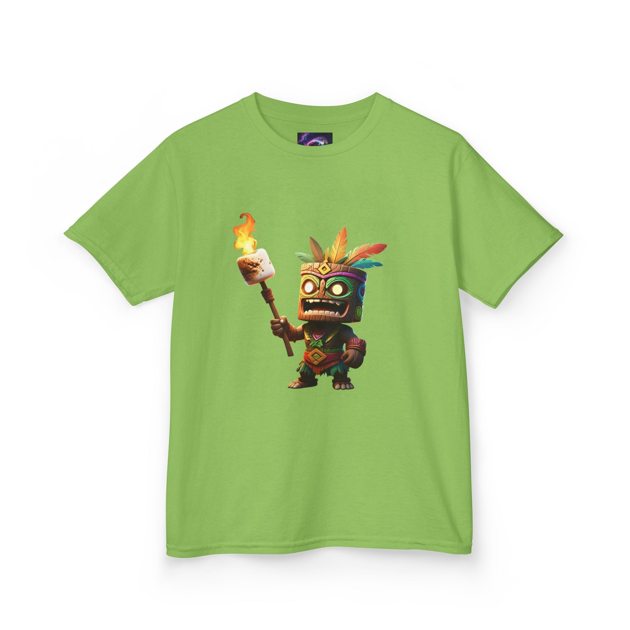 Kids Tiki Toasted Marshmallow Heavy Cotton Tee - Fun & Playful Design for Adventurous Kids