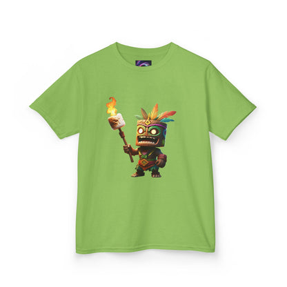 Kids Tiki Toasted Marshmallow Heavy Cotton Tee - Fun & Playful Design for Adventurous Kids
