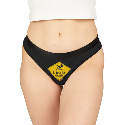 Slippery When Wet Women's Thongs (AOP)