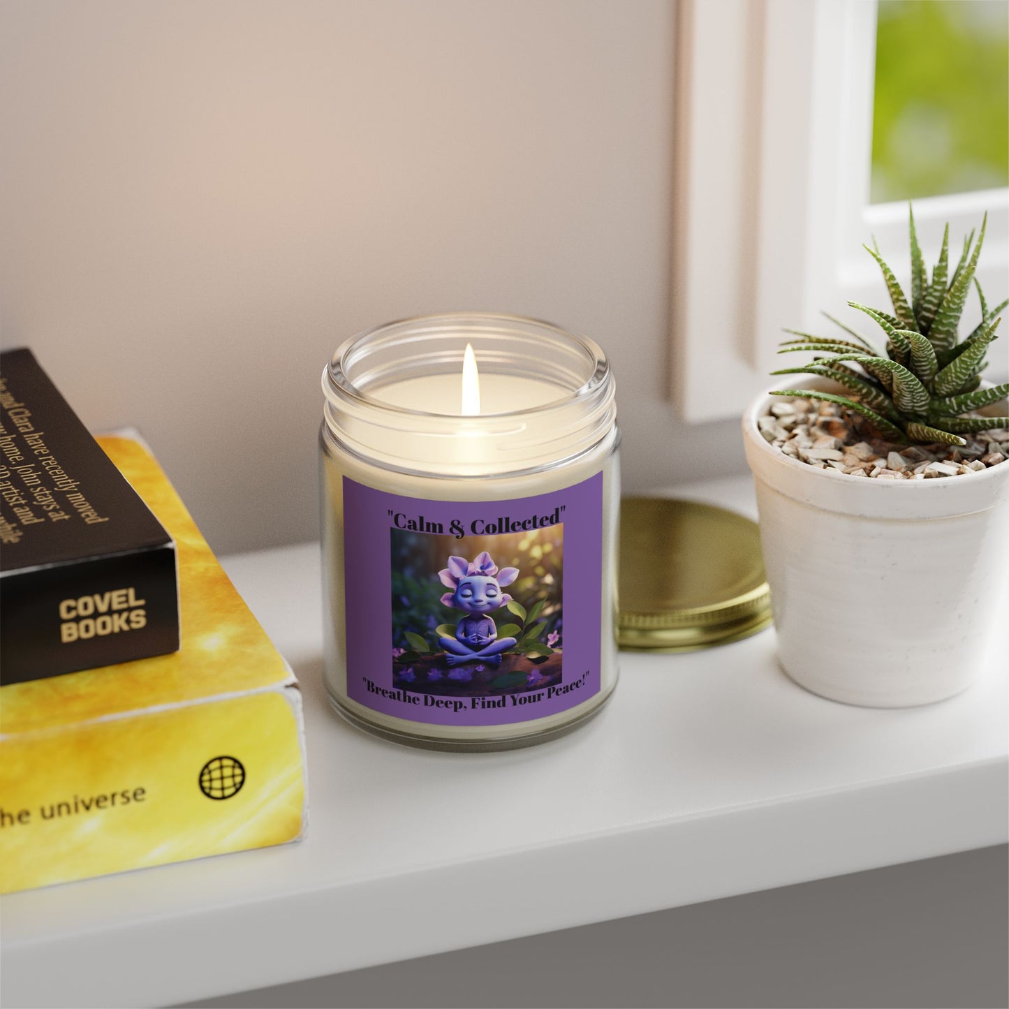 Calm & Collected Scented Candle - Breathe Deep, Find Your Peace - Relaxation Gift