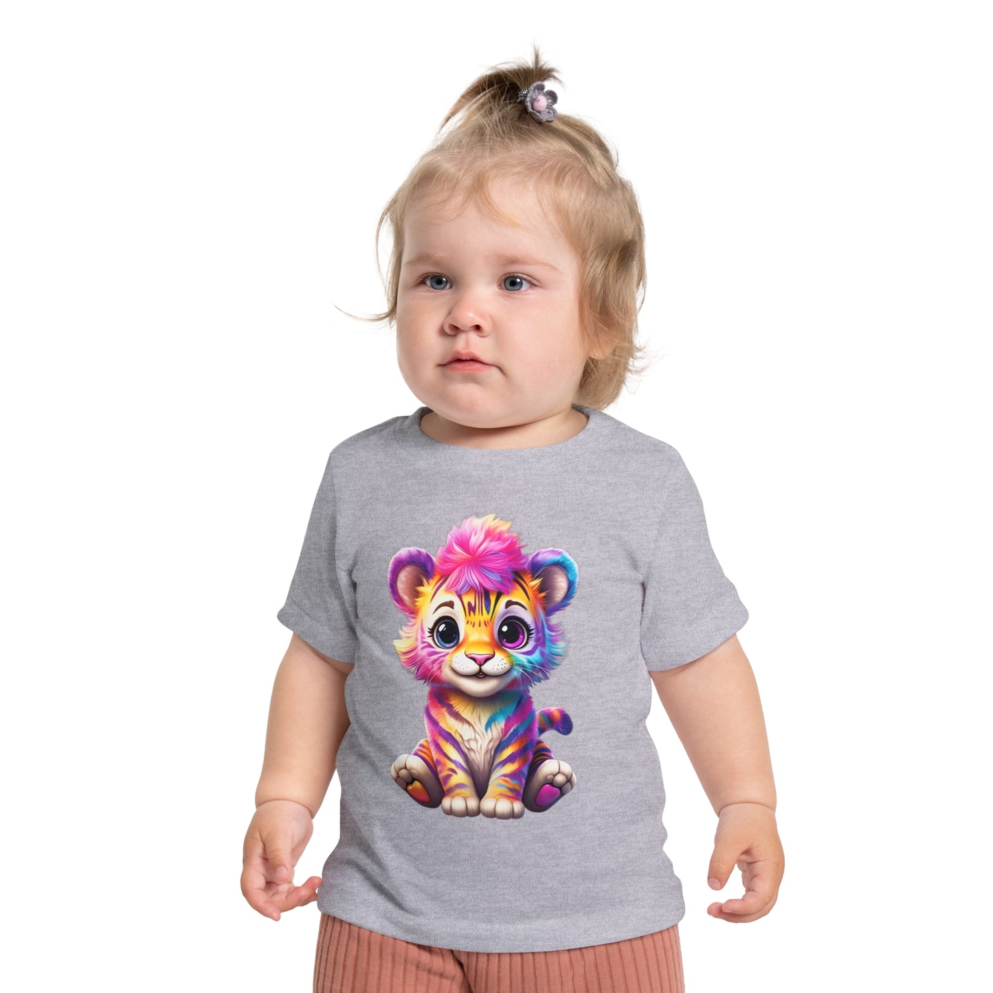 Colorful Baby Tiger & Butterfly Short Sleeve T-Shirt