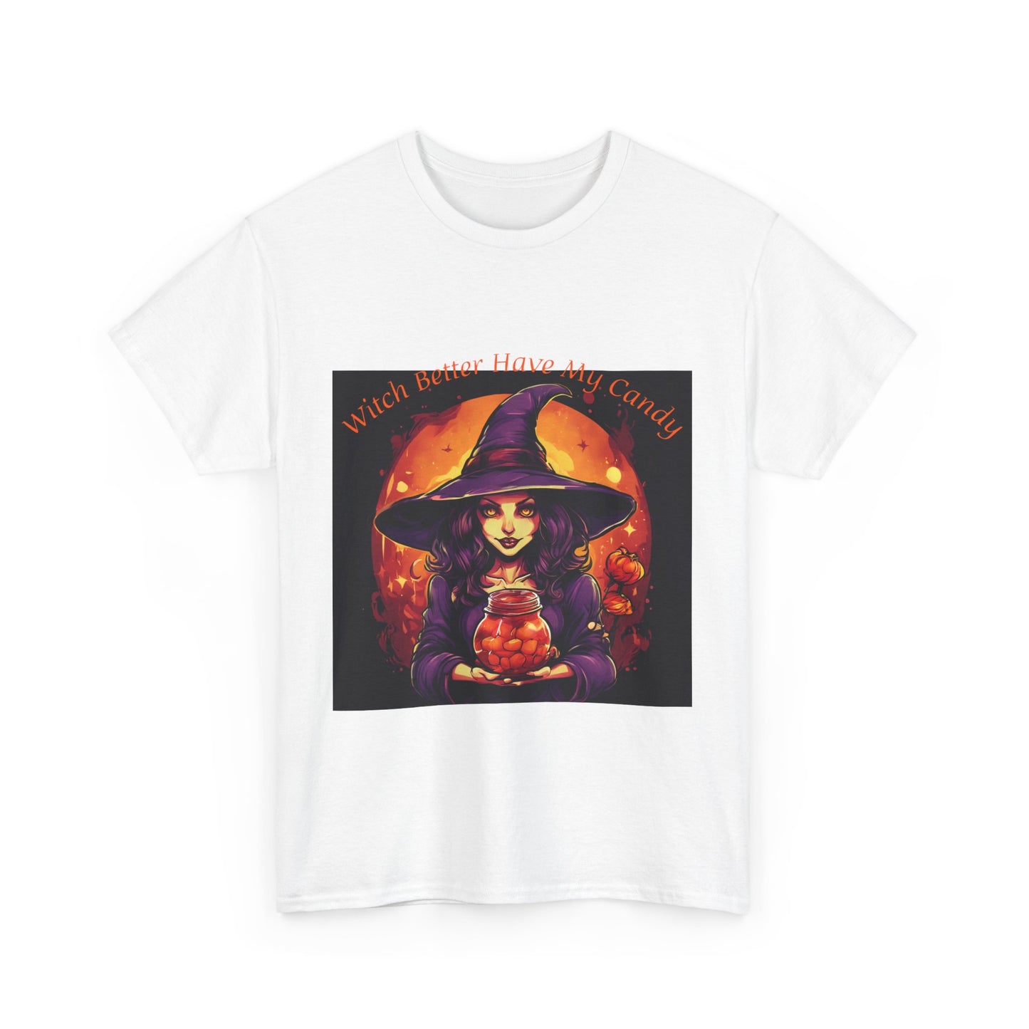 Halloween Witch Candy Unisex Heavy Cotton Tee