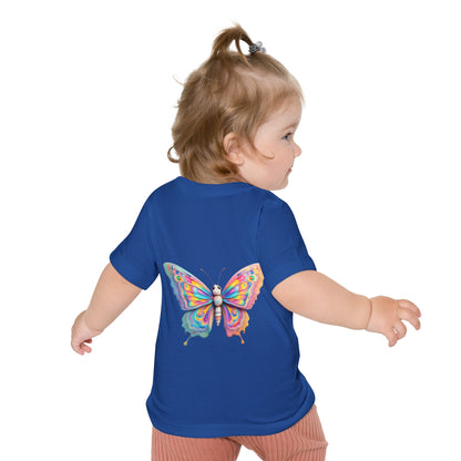 Colorful Baby Tiger & Butterfly Short Sleeve T-Shirt