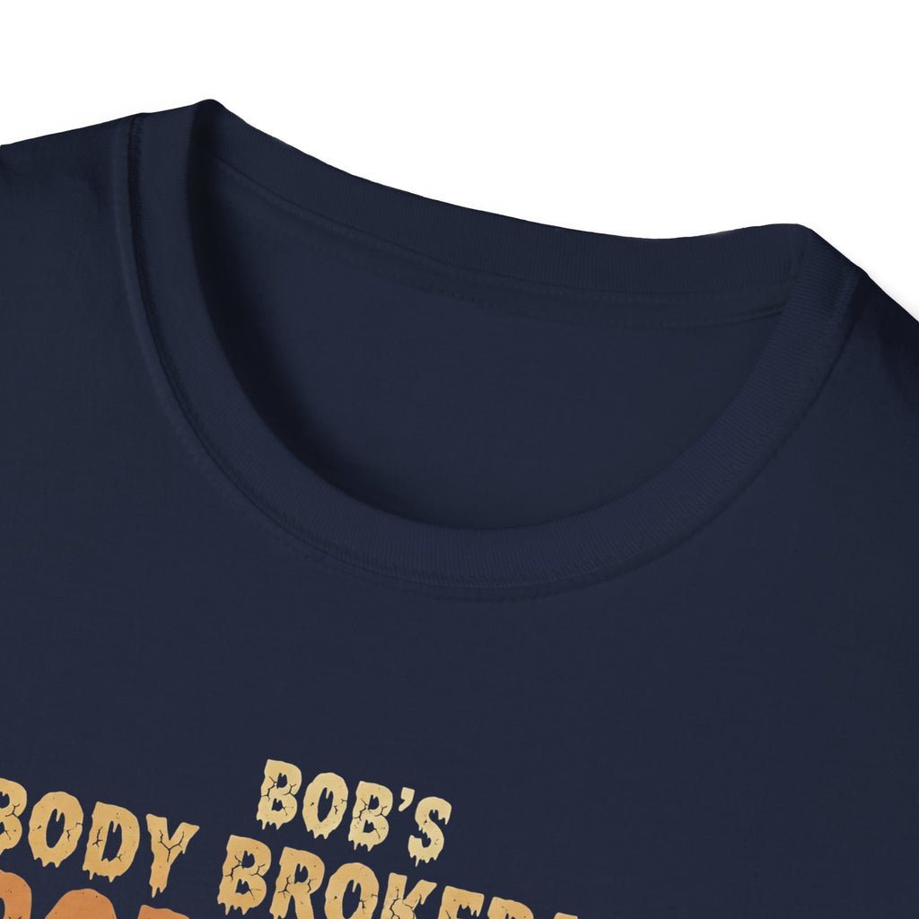 Halloween Bobs Body Brokerage Body Farm Best Deal In The End T-Shirt, Unisex Softstyle Tee, Body Farm Graphic Shirt, Halloween Party Wear, Unique Gift for Halloween Lovers