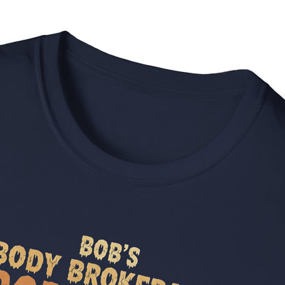 Halloween Bobs Body Brokerage Body Farm Best Deal In The End T-Shirt, Unisex Softstyle Tee, Body Farm Graphic Shirt, Halloween Party Wear, Unique Gift for Halloween Lovers