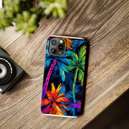 Dark Palm Slim Phone Cases