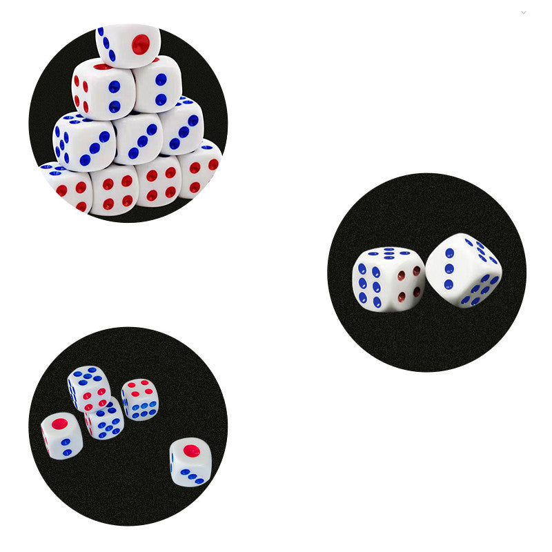 Red and blue dot ordinary dice