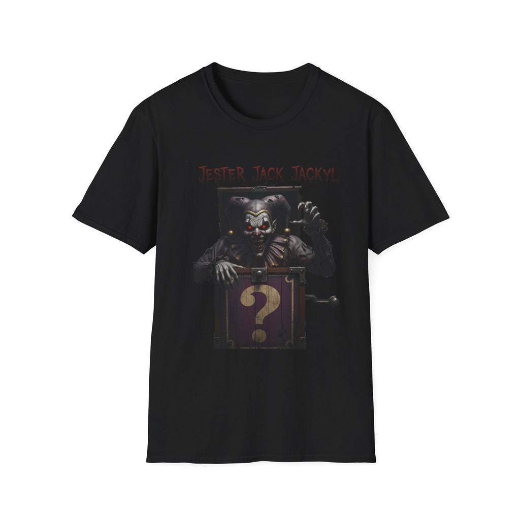 Jester Jack Jackyl Creepy Clown Graphic T-Shirt, Perfect for Halloween, Horror Fans, Scary Movie Night, Unisex Gift, Fun Adult Apparel