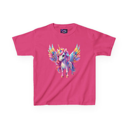 Colorful Unicorn Kids Heavy Cotton Tee - Fun & Whimsical Shirt for Magical Play