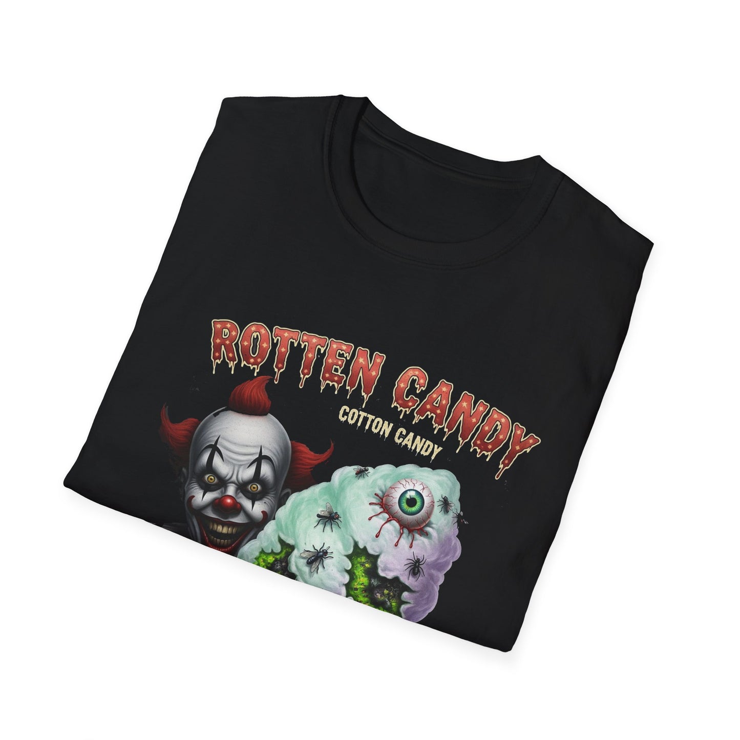 Rotten Candy Clown T-Shirt | Halloween Apparel, Unisex Graphic Tee, Spooky Shirt, Fun Costume Top, Carnival Theme Gift