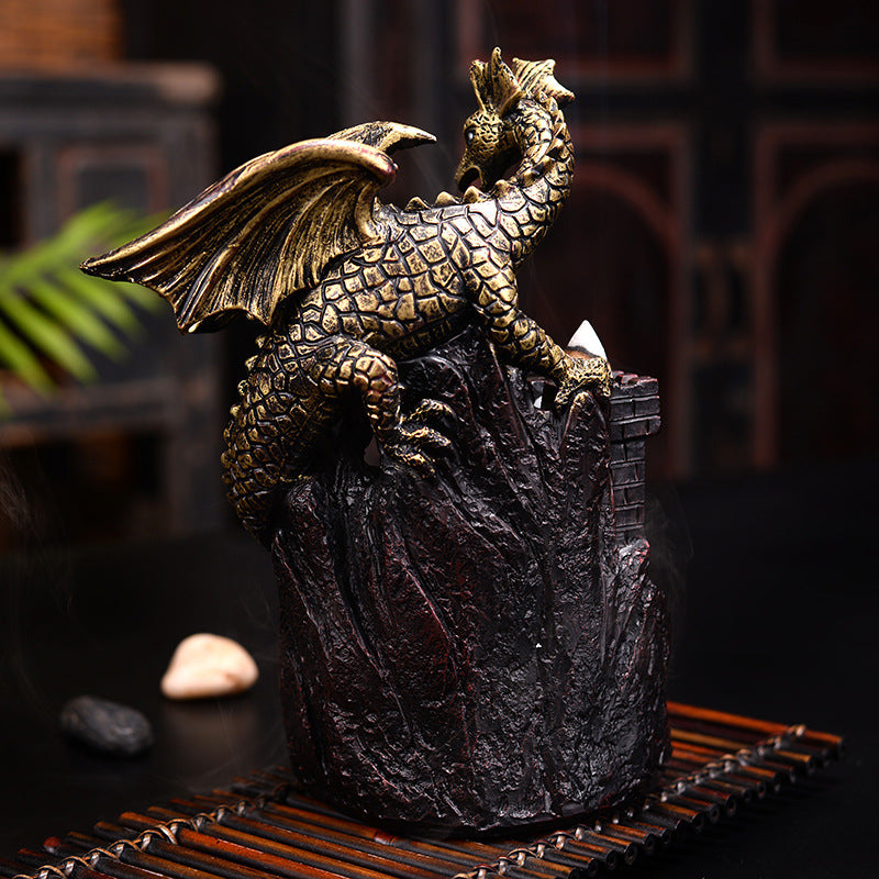 Dinosaur Castle Backflow Incense Burner