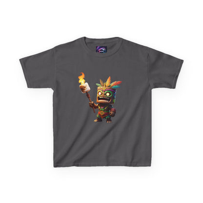 Kids Tiki Toasted Marshmallow Heavy Cotton Tee - Fun & Playful Design for Adventurous Kids