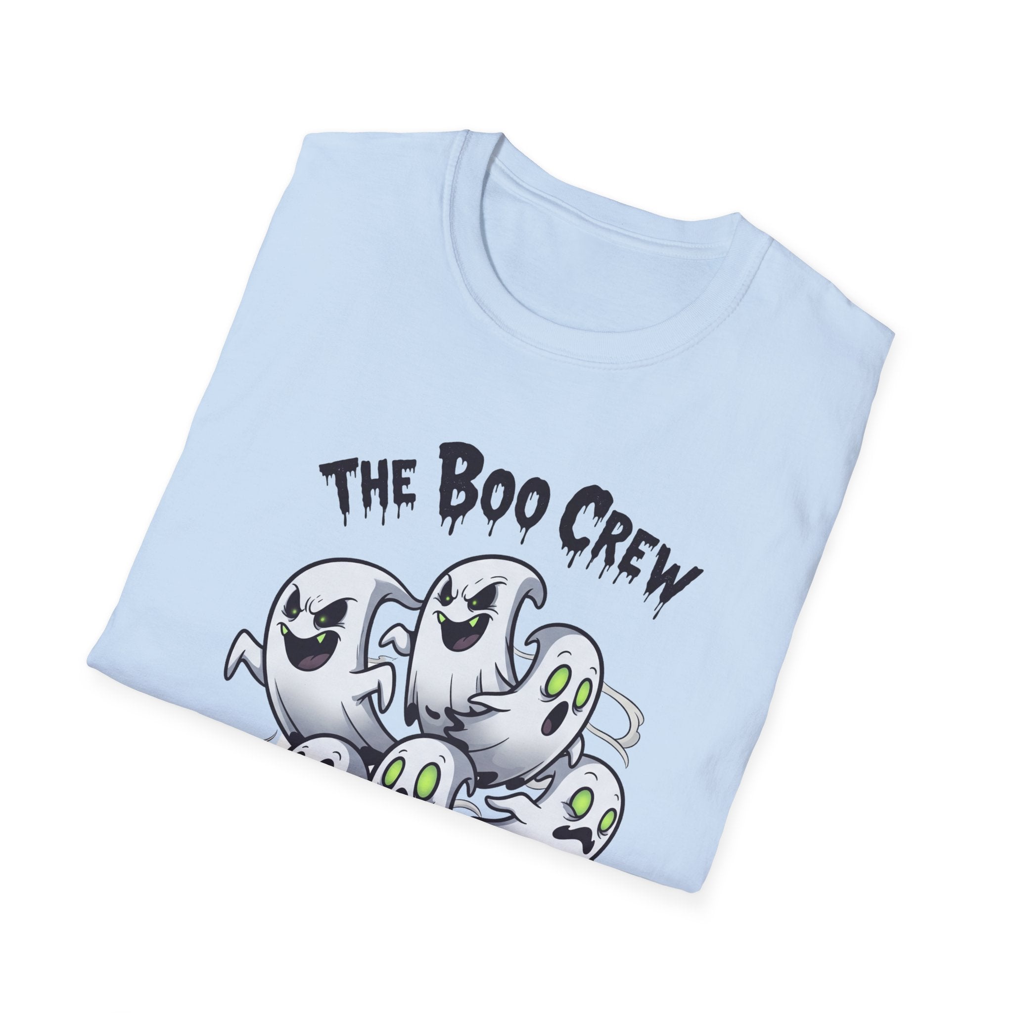 The Boo Crew T-Shirt - Spooky Halloween Tee, Unisex Casual Wear, Perfect for Trick-or-Treat, Halloween Party, Gift for Ghost Lovers