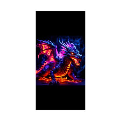 UV Black Light Reactive Neon Glow Dragon Matte Vertical Posters